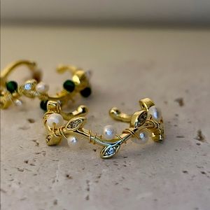 18k Gold Greek Olive Leaf branch ring for women, handmade wire rings for her